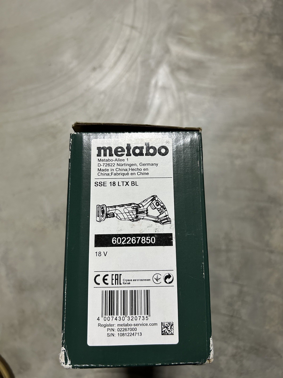 Metabo Sabre Saw 602267850 Brand New