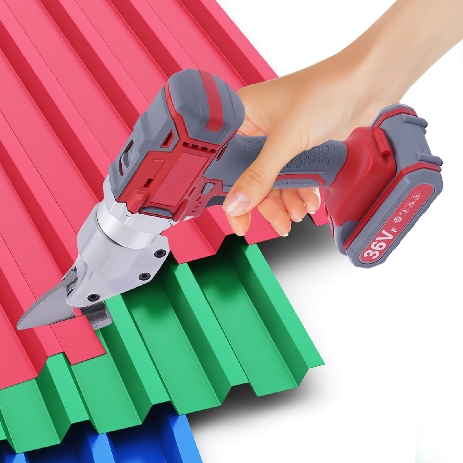 21V Cordless Metal Shear 600W Brushless 40mm Chrome Vanadium Cutter Head