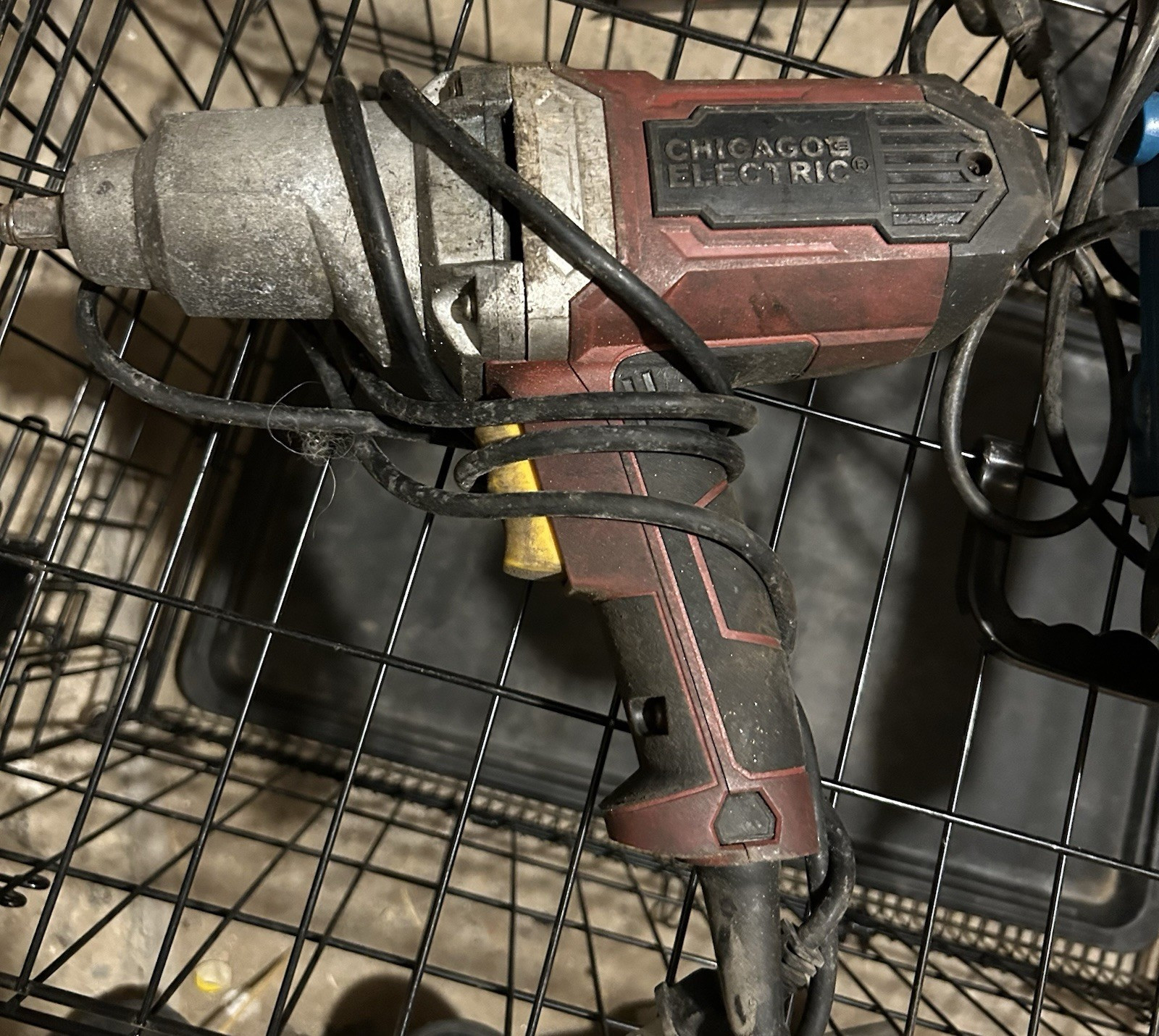 Chicago Electric 120V Corded Electric Impact Wrench, Red/Black/Silver