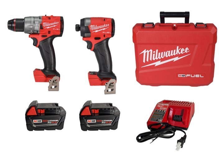 Milwaukee 3697-22 M18 FUEL 18V Cordless 2-Tool Combo Kit w/ 5.0AH Batteries NEW