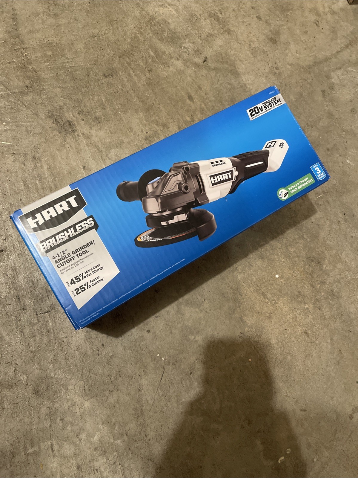 HART 20V Brushless 4-1/2” Cordless Angle Grinder /Cutoff Tool (HPAG25) TOOL ONLY