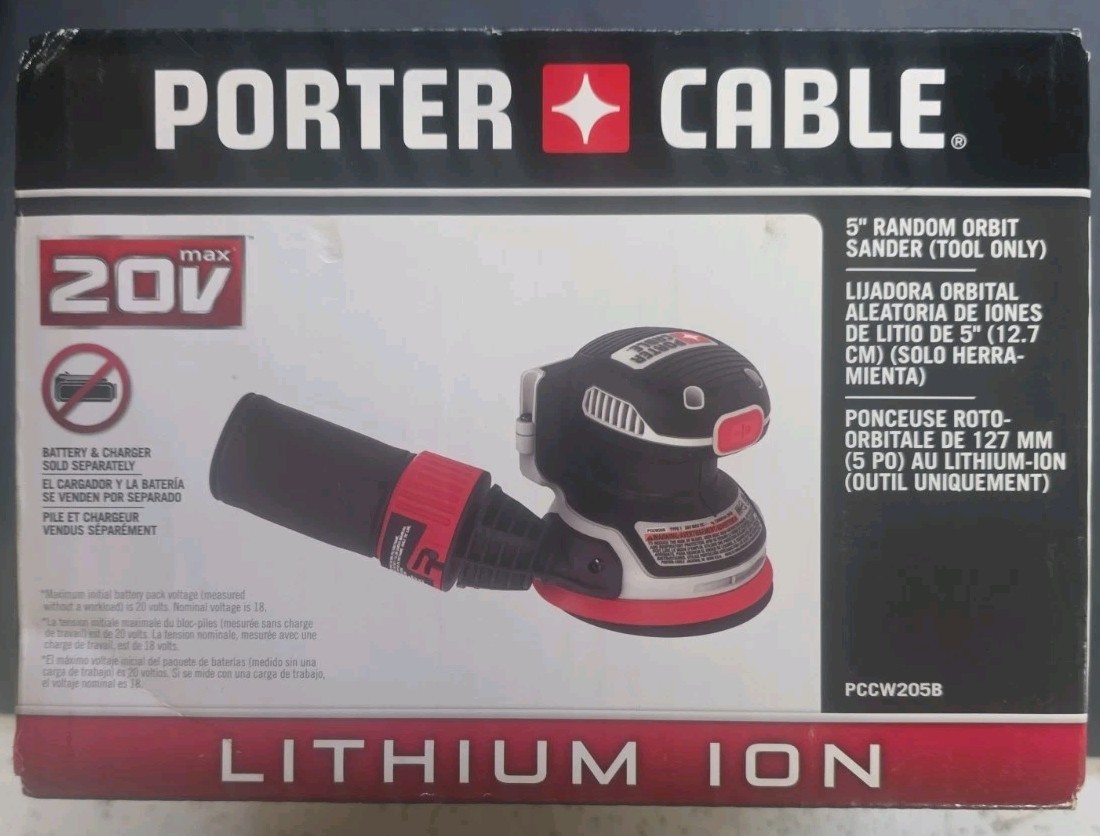 Porter-Cable PCCW205B 20V MAX 5 in. Random Orbital Sander (Tool Only) New