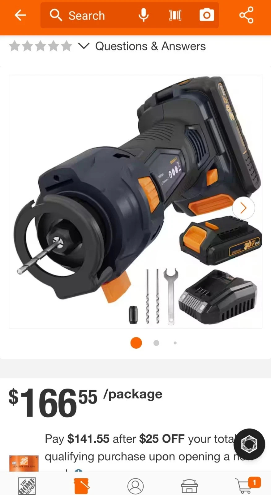 Cordless Drywall Cut Out Tool, 20V Drywall Rotary Saw 28000 RPM with 2.0Ah Batt