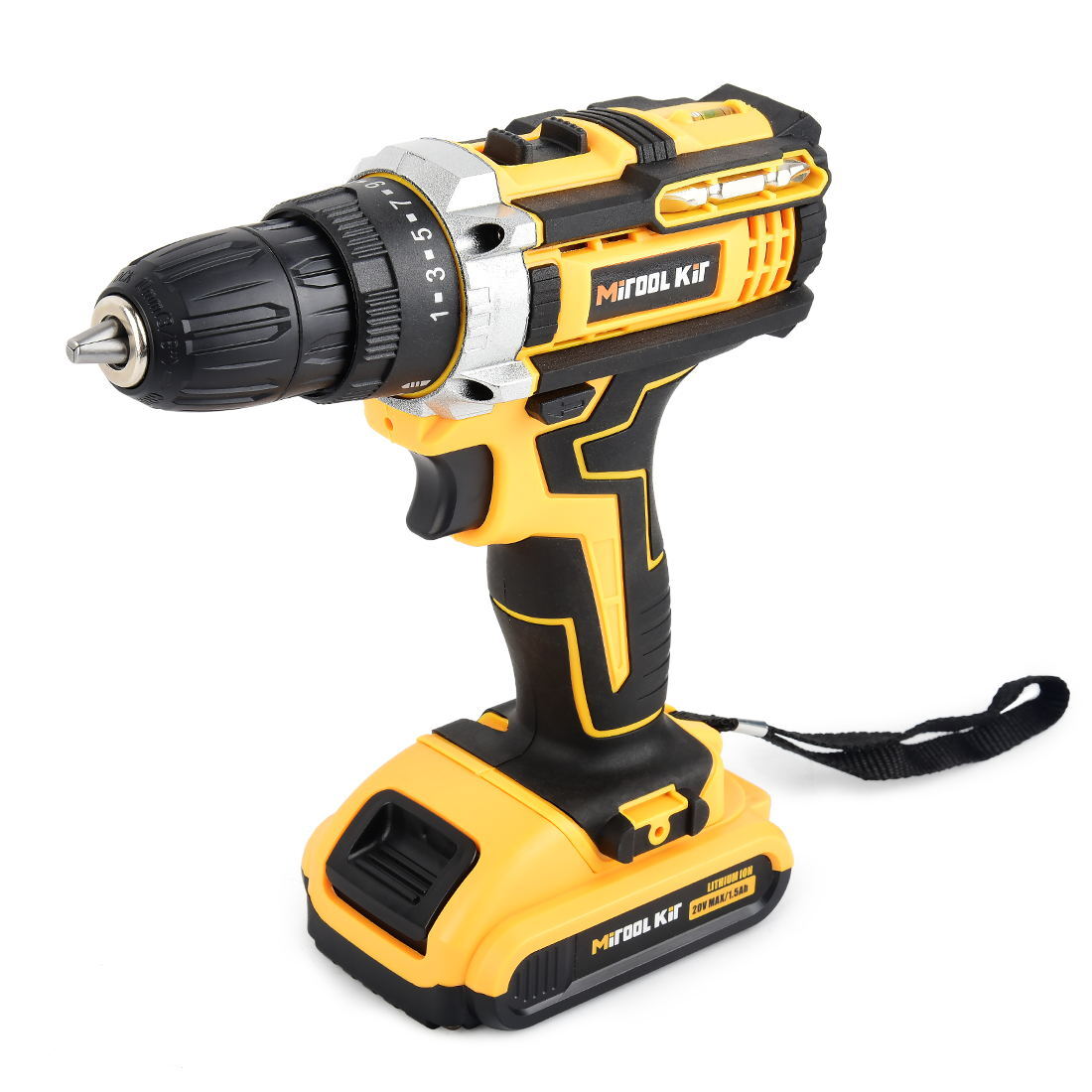 20V Cordless Drill Set with Battery 1500mAh, 330In-lb Torque LED Light