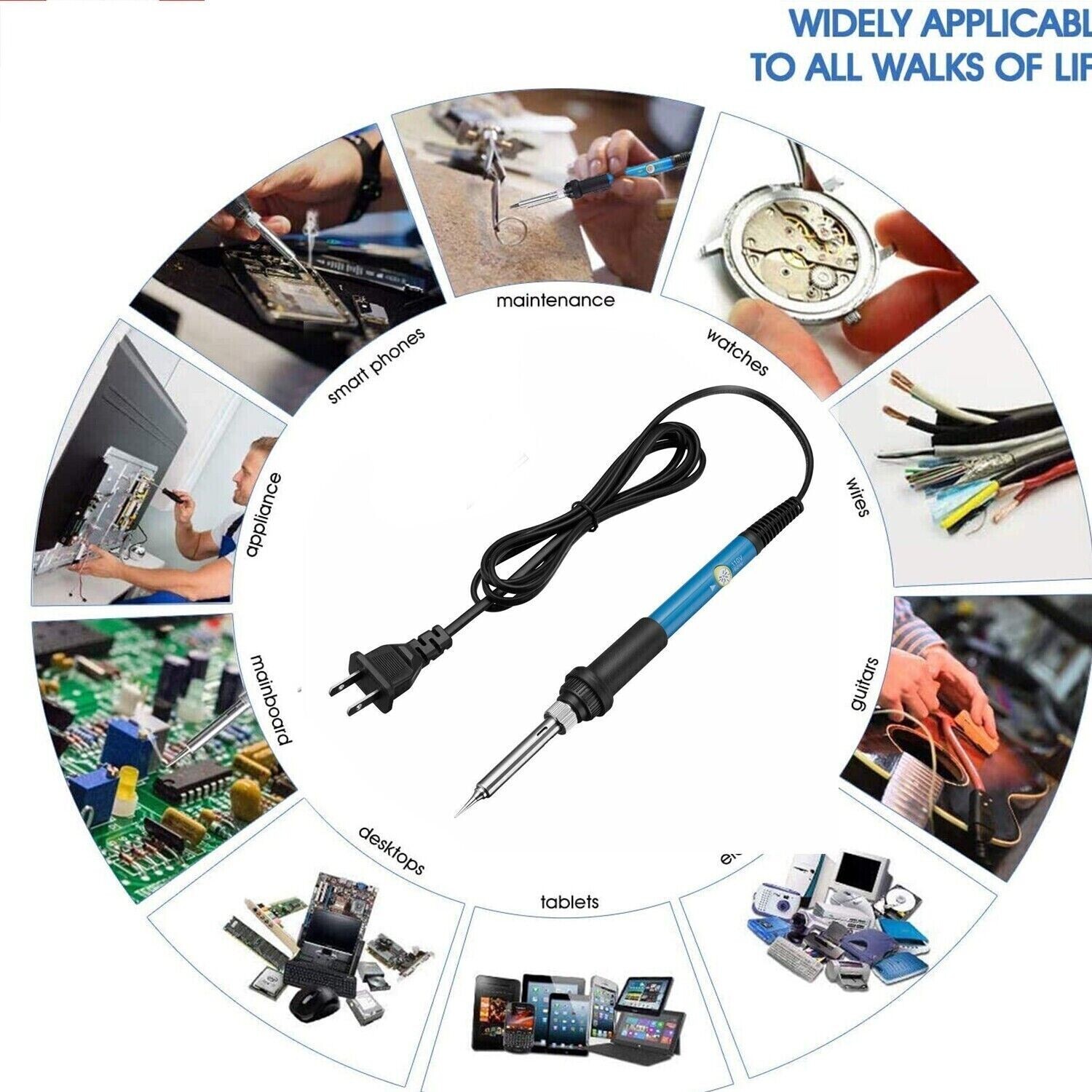 60W Soldering Iron Electric Gun Adjustable Temperature 200-450℃ Welding Solder