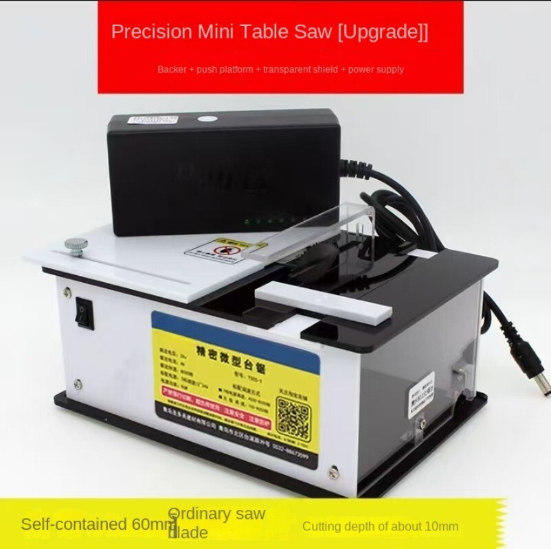 Mini Table Saw Handmade Woodworking Bench DIY Hobby Model Crafts Cutting Tool