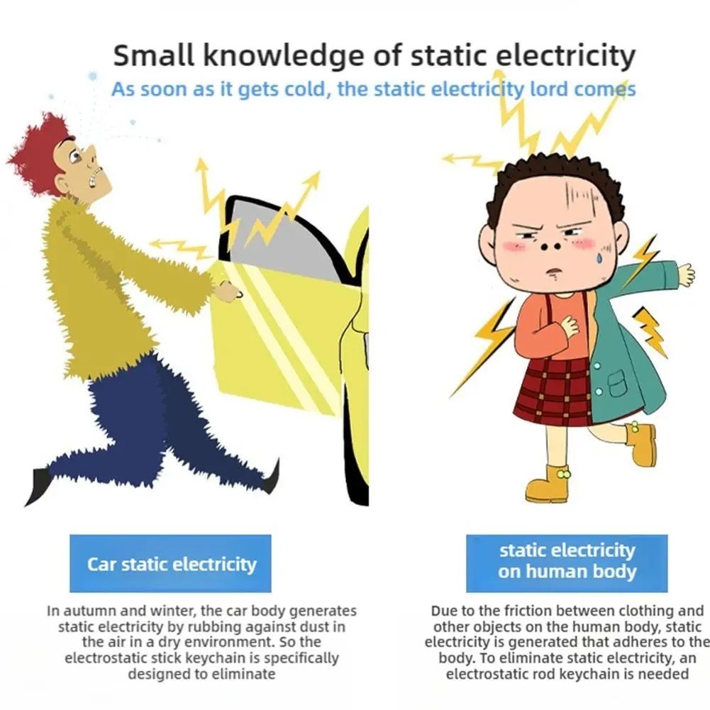 Portable Anti-Static Keychain Human Body Static Electricity Eliminator Static