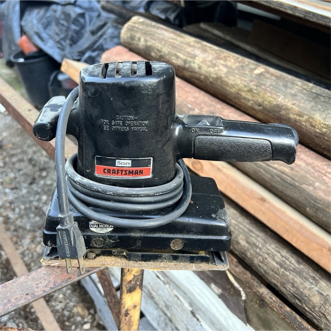 Sears Craftsman Dual Motion Sander 315.11631 Black Corded Electric 110-120V