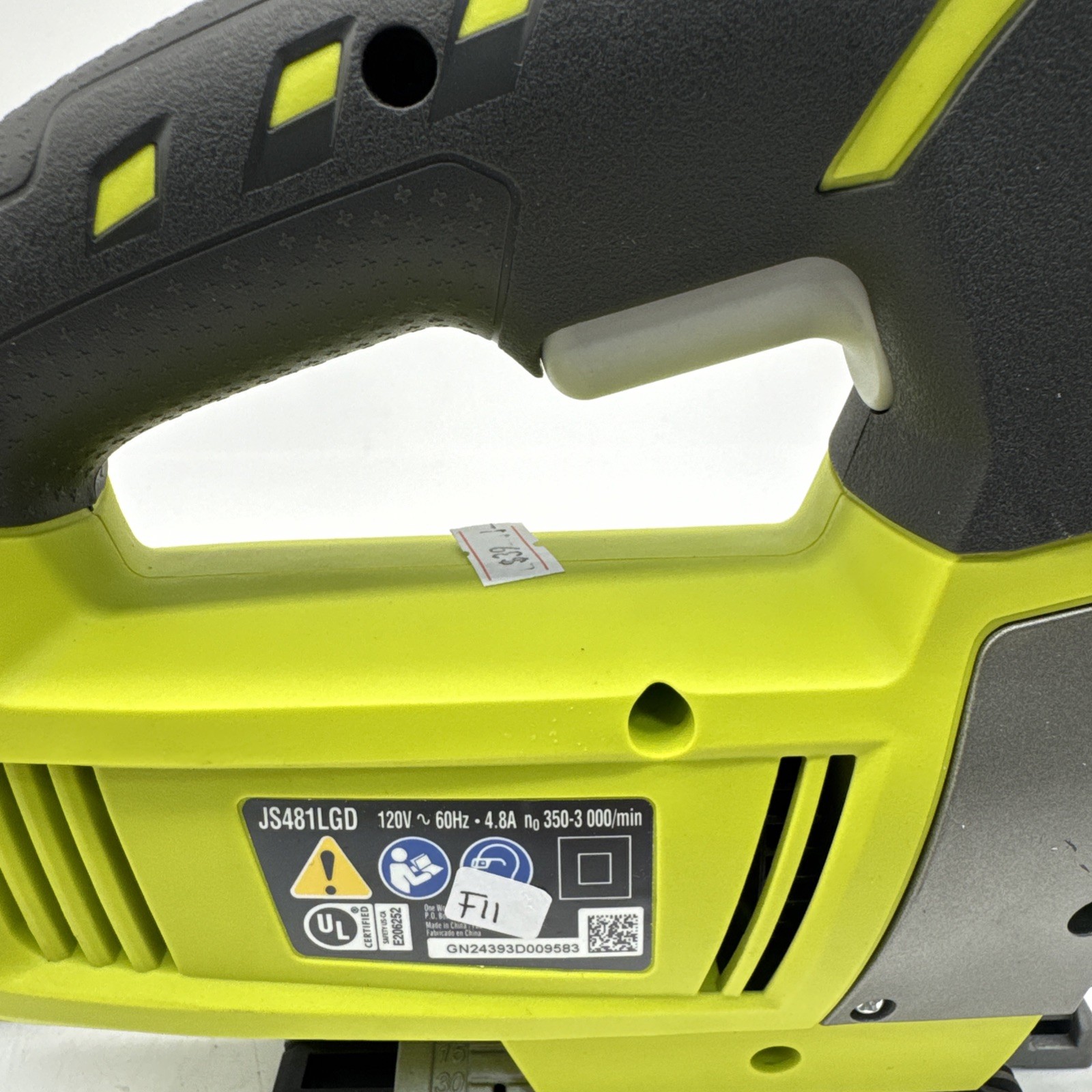 RYOBI 4.8 Amp Corded Variable Speed Orbital Jig Saw JS481LGD F11