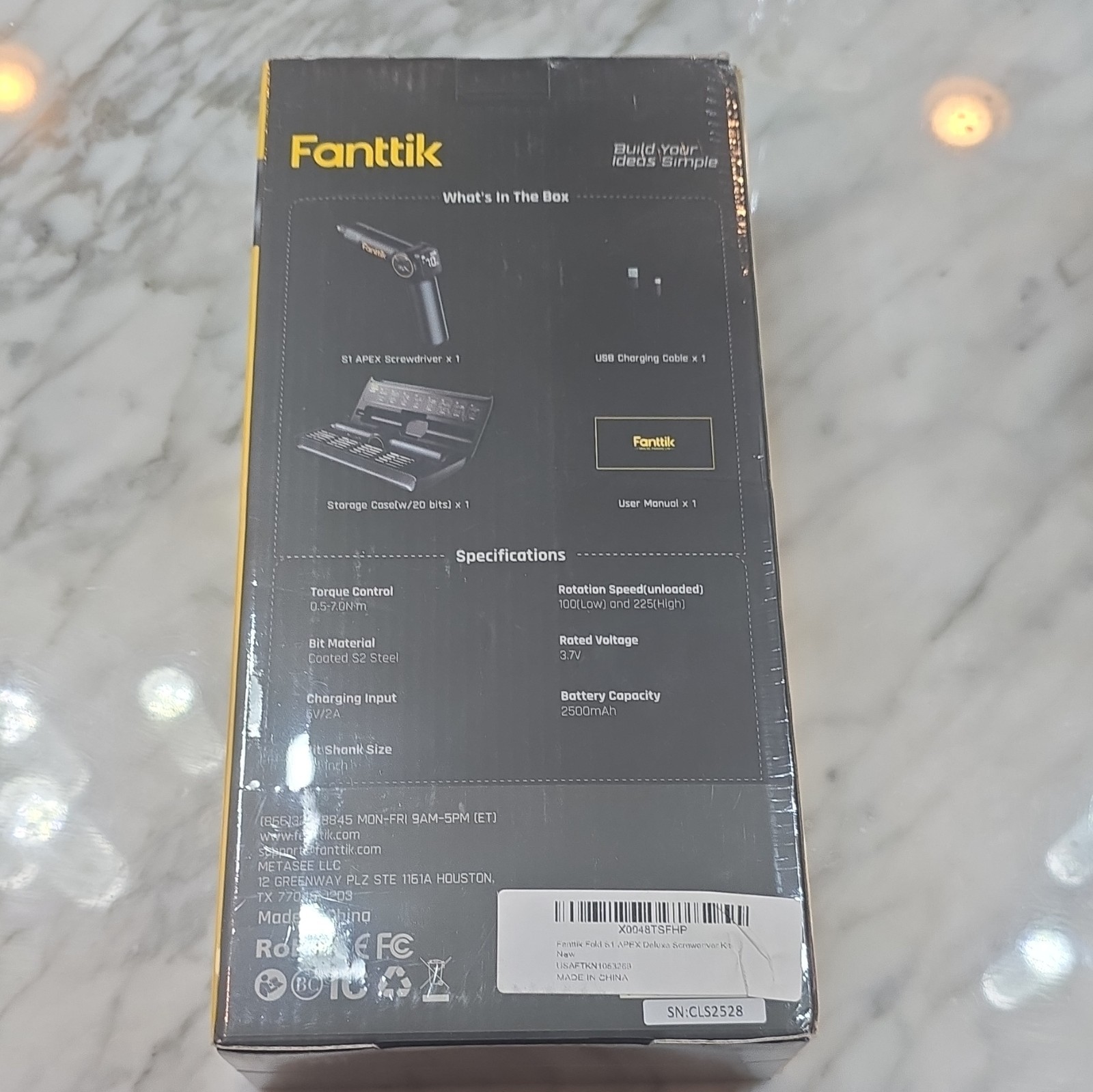 Fanttik S1 APEX Cordless Screwdriver Set 3.7V 2500mAh 225RPM 7.0N·m