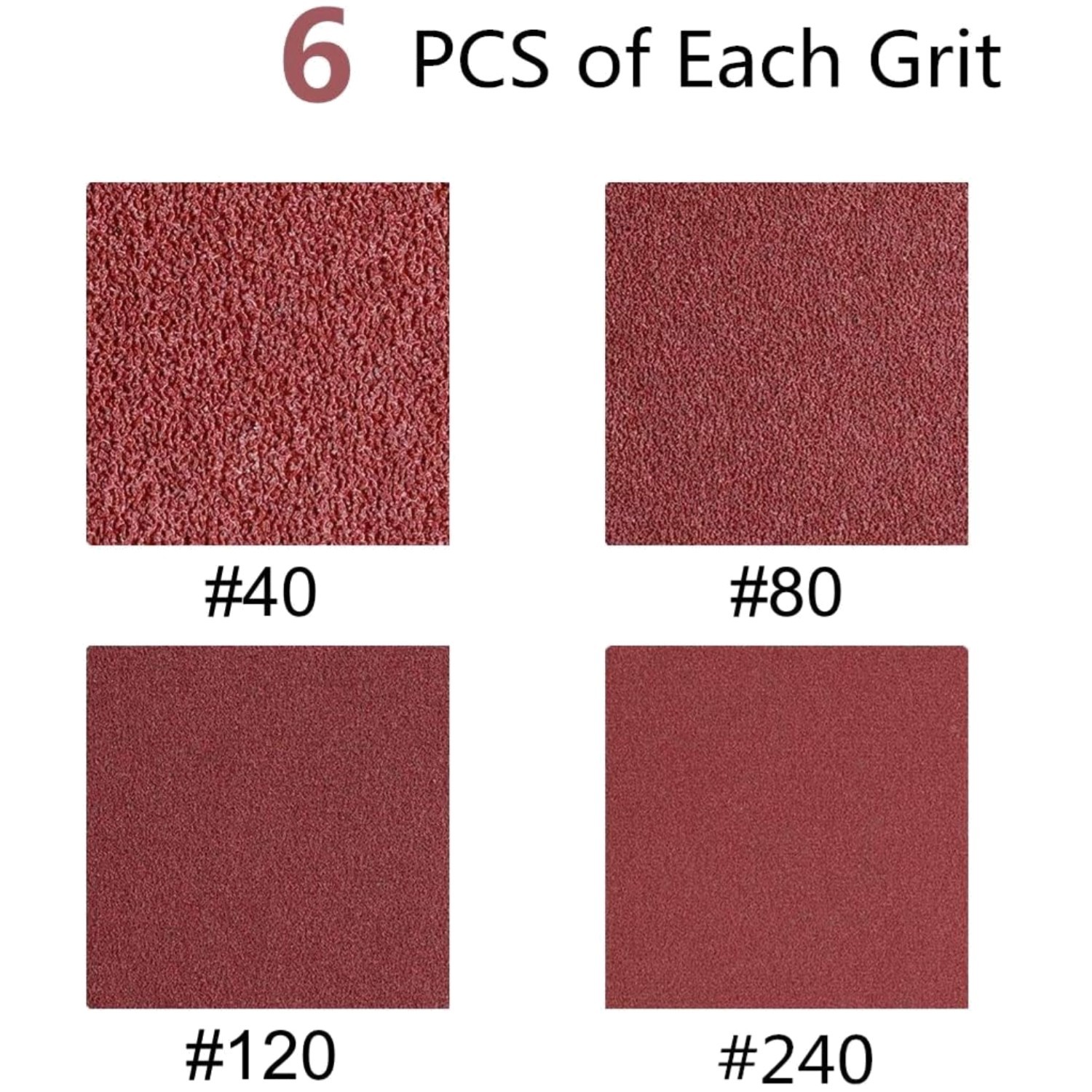 24-Pc 4×21 Sanding Belts Set – 40 80 120 240 Grits