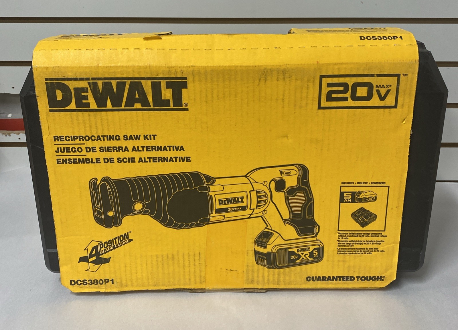 Dewalt DCS380P1 20V MAX XR Reciprocating Saw Kit 5Ah Battery, Charger &Case 2025