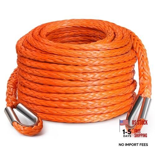 Winch Rope Extension, 3/8 » x 50ft 26,500 Lbs | 3/8 Inch x 50 Feet Orange