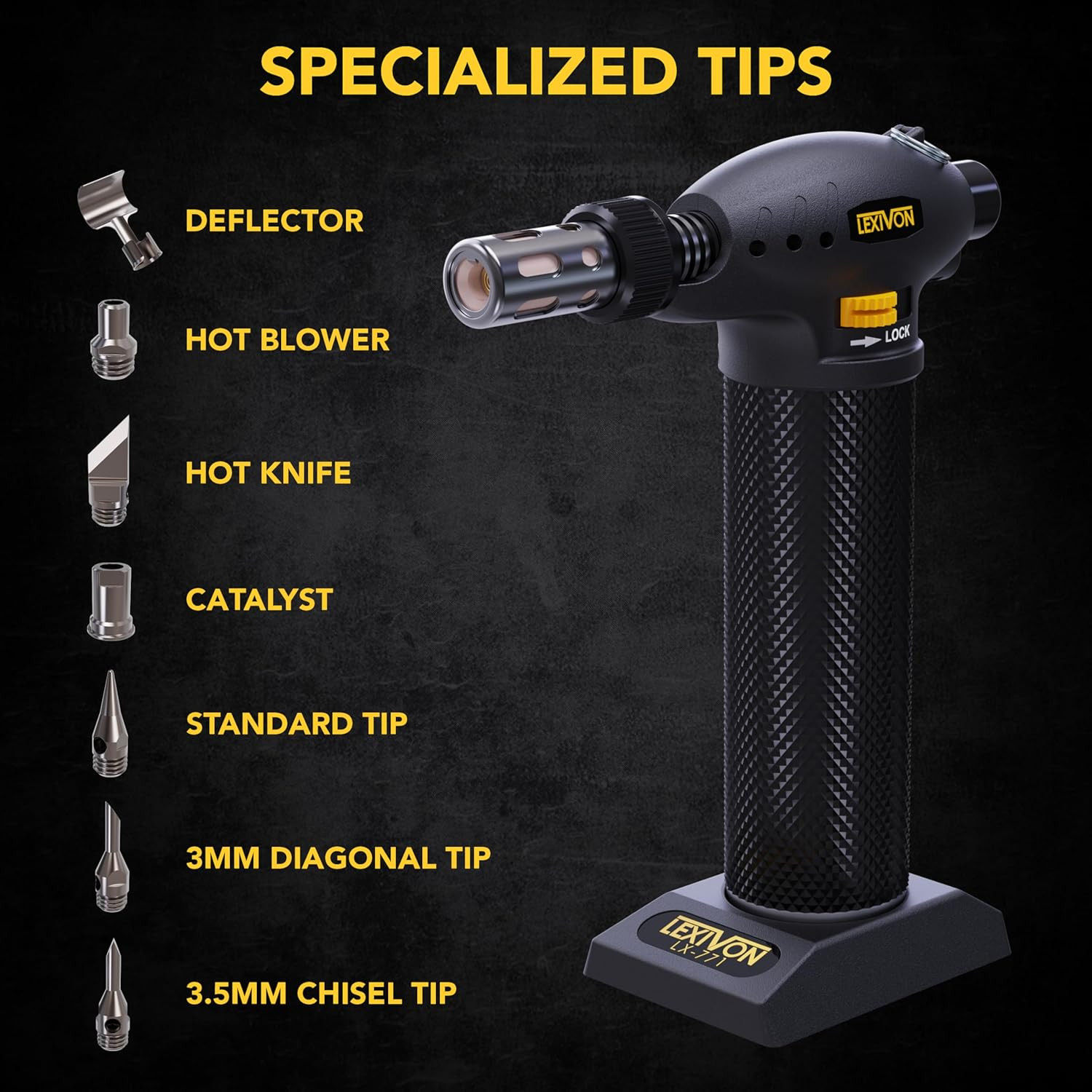 Butane Torch Multi-Function Kit | Premium Self-Igniting Soldering Station with A