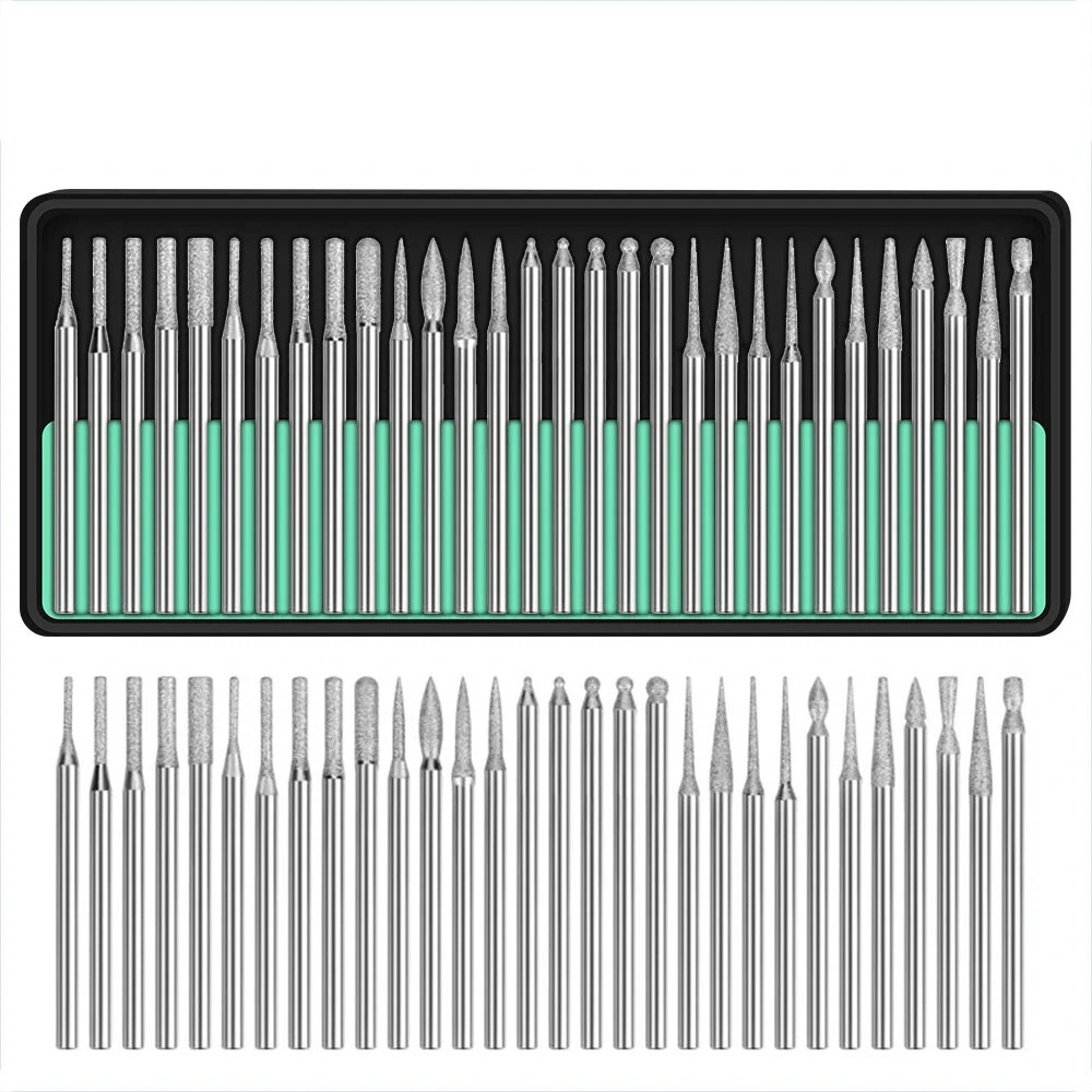 30pcs Diamond Grinding Carving Cutting Burr Bit Set For Dremel Rotary Tool stone