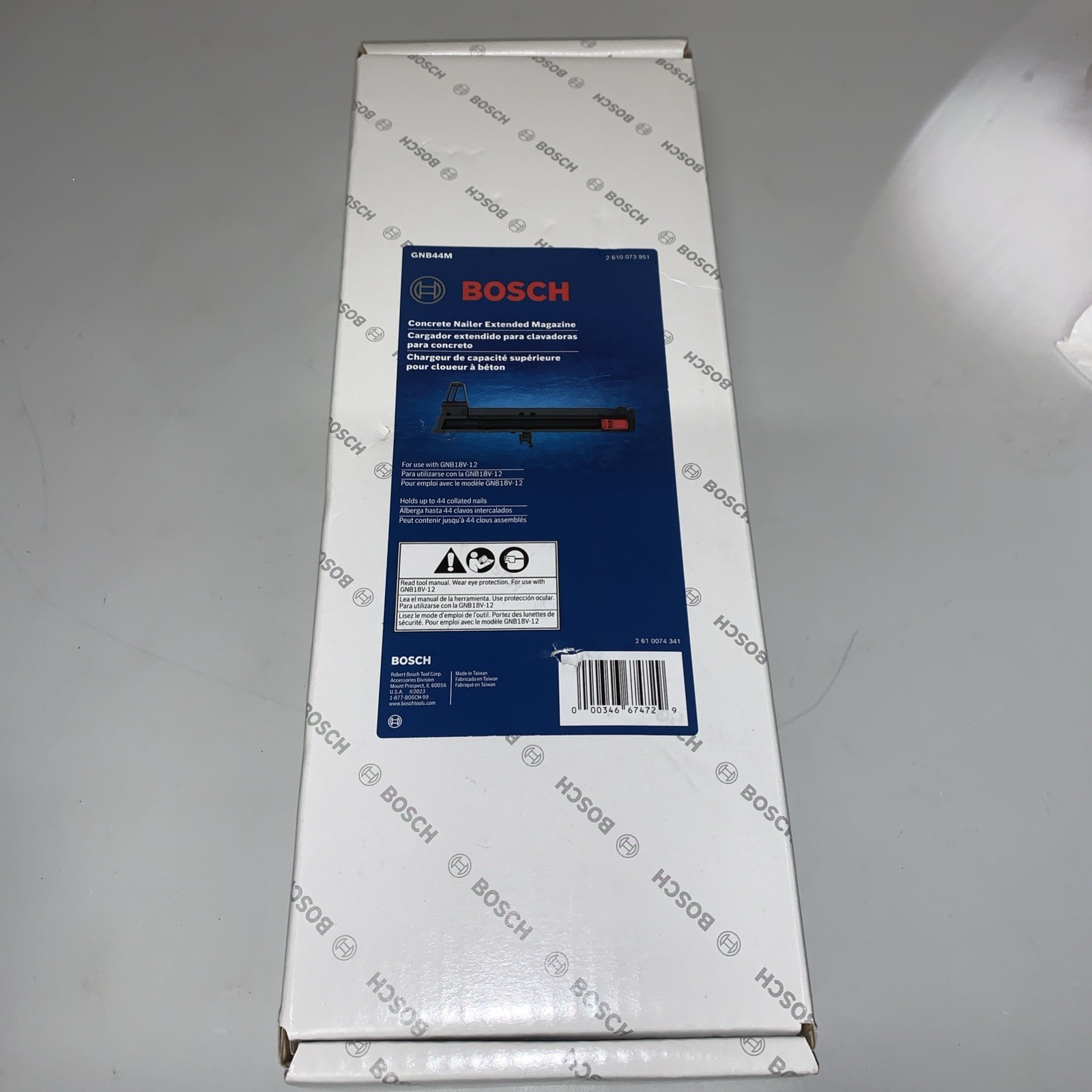 Bosch GNB44M Concrete 44 Nail Gun Extended Magazine for GNB18V-12 – Brand New