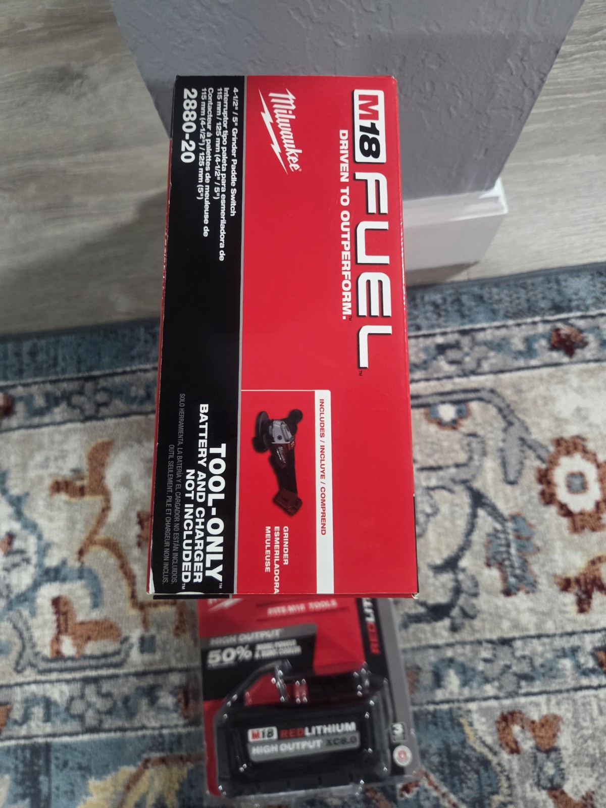 Milwaukee M18 FUEL Brushless Grinder Tool 2880-20 w/ XC8.0 Battery.