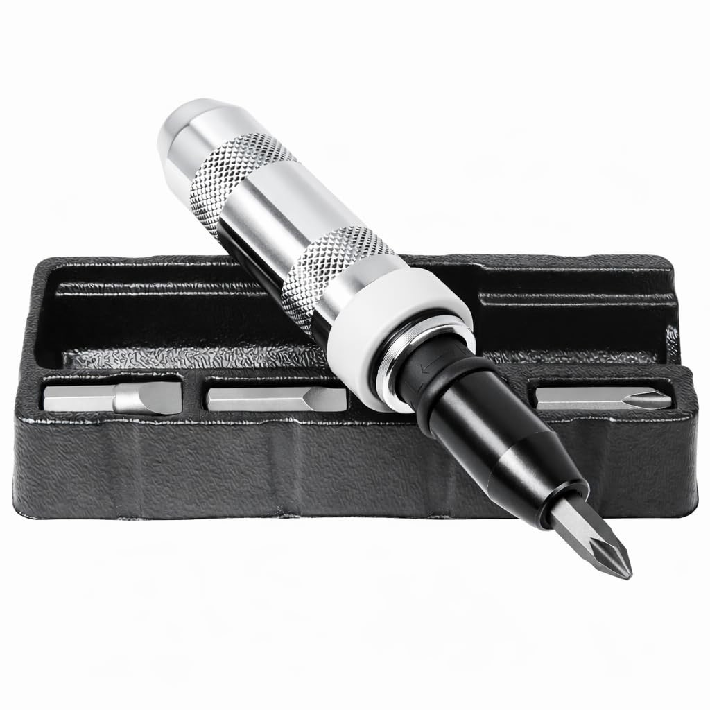 Powerbuilt 1/2 Inch Drive Impact Driver Set Extractor Tool, Large, Silver
