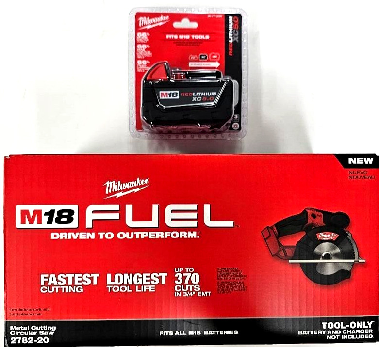 Milwaukee NEW IN BOX 2782-20 FUEL Circular 5 3/8 Metal Saw, 1) 5.0 Battery M18