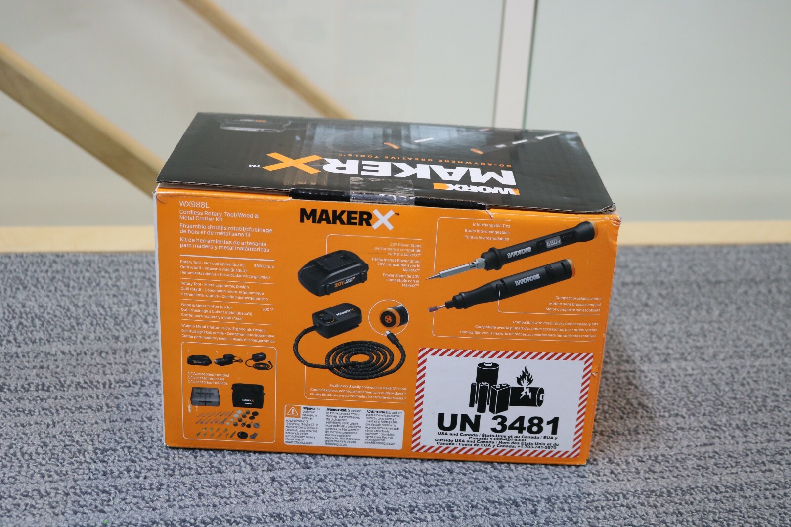 Worx MakerX WX988L 20V Cordless Rotary Tool/Wood & Metal Crafter Kit