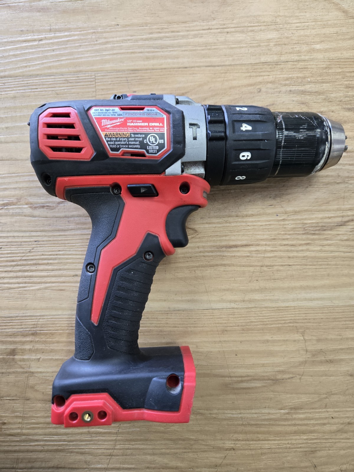 MILWAUKEE 2607-20 LITHIUM ION CORDLESS COMPACT HAMMER DRILL DRIVER TOOL ONLY 18V