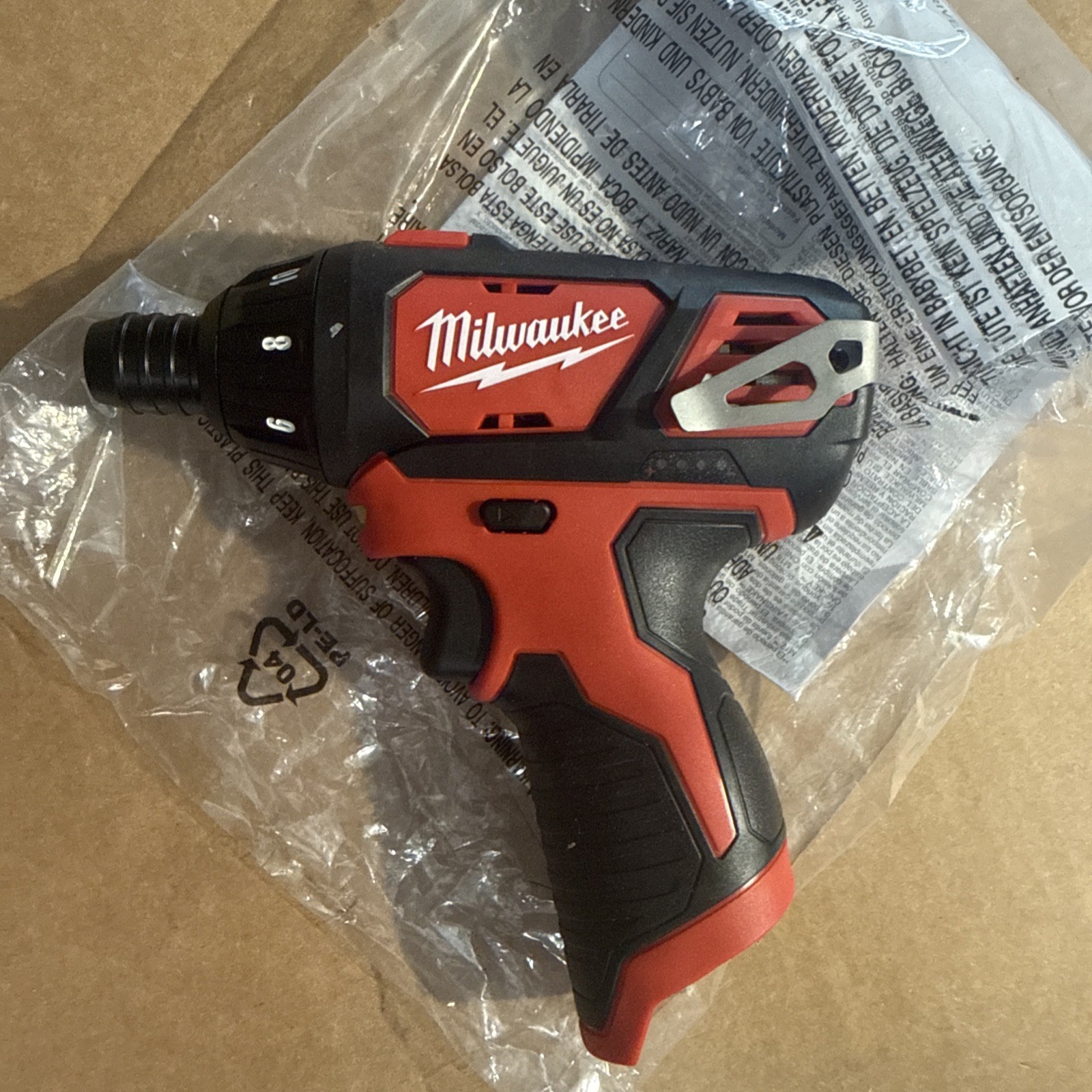 New Milwaukee 2401-20 M12 12V 12 Volt 1/4&Prime; Hex Cordless Screwdriver Li-ion