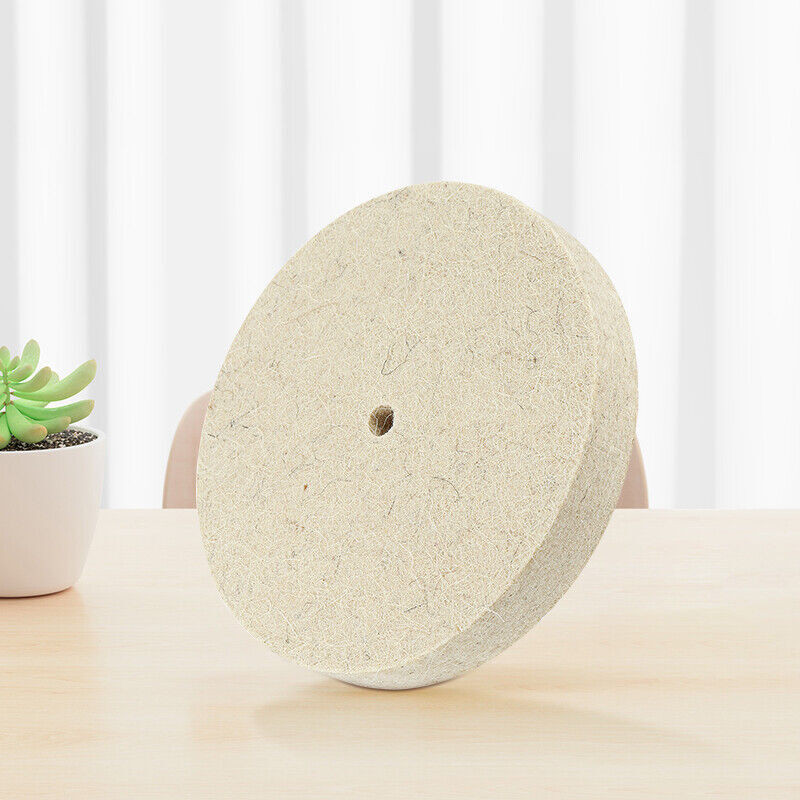 6Inch Wool Felt Polishing Wheel Buffing Pad Metal Burnishing Disc 3/8&Prime; Arbor NEW