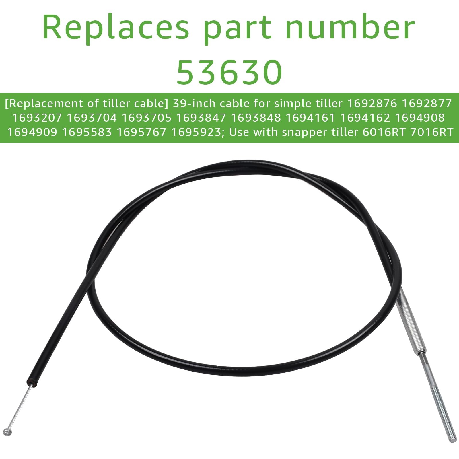 LCMLA 53630 Tiller Cable Suitable for Earthquake Rear Tine Tillers 5055 black