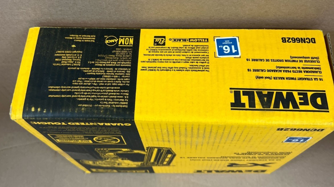 [NEW] (DCN662B) DeWalt 20V Max XR 16-Gauge Cordless Straight Finish Nailer
