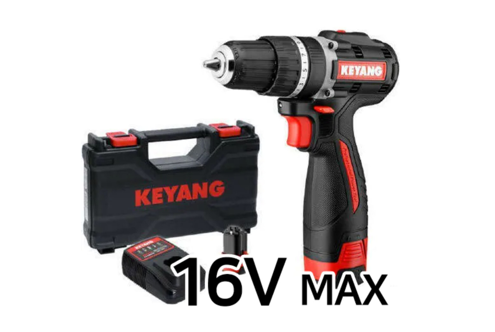 KEYANG DM16BL-50I 2×3.0Ah BL 16V Max Keyless 10mm 1750rpm 55Nm LED Charger220V