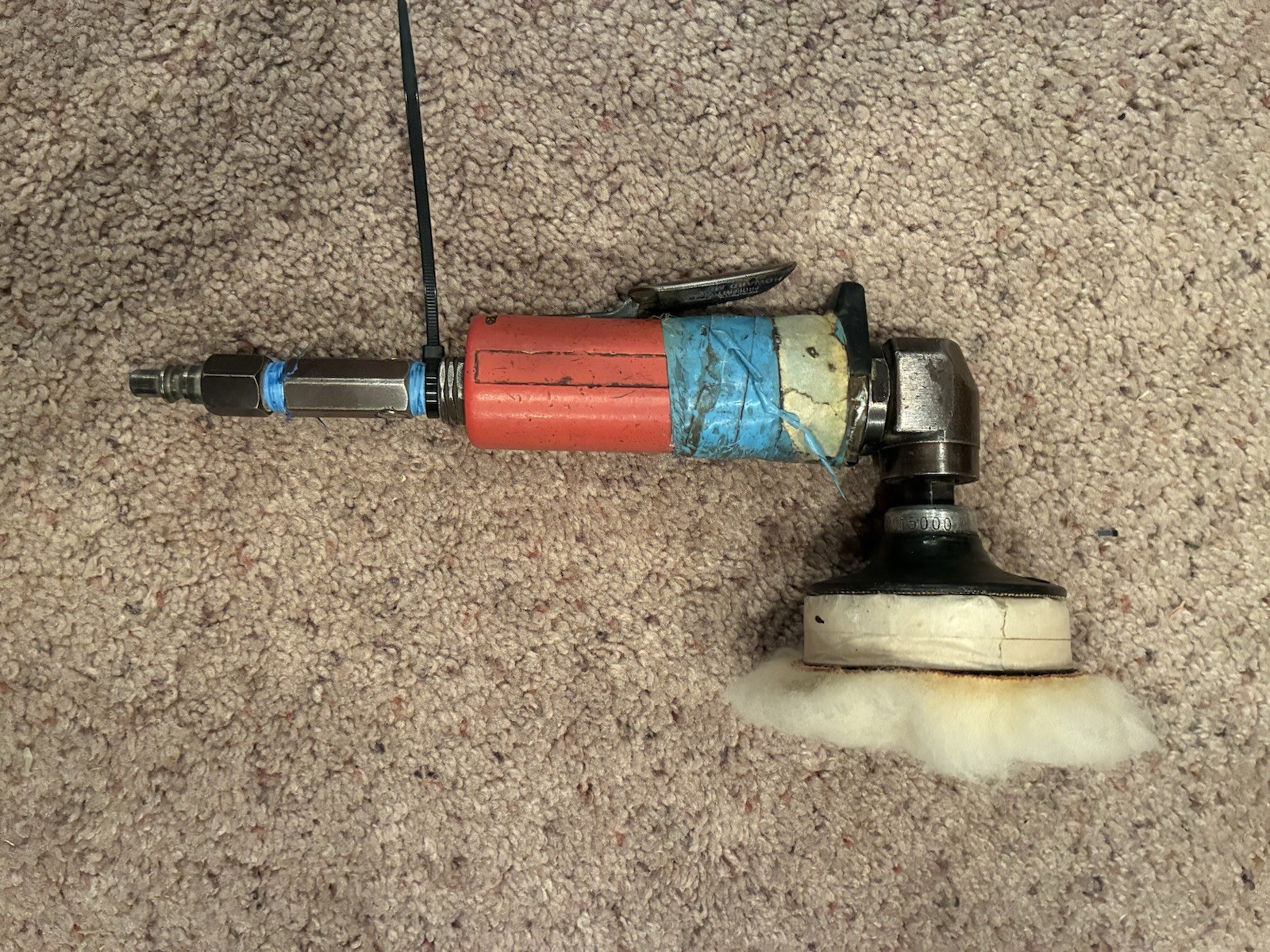 Angle Polisher Red Blue White Black with Wool Buffing Pad ATC16086