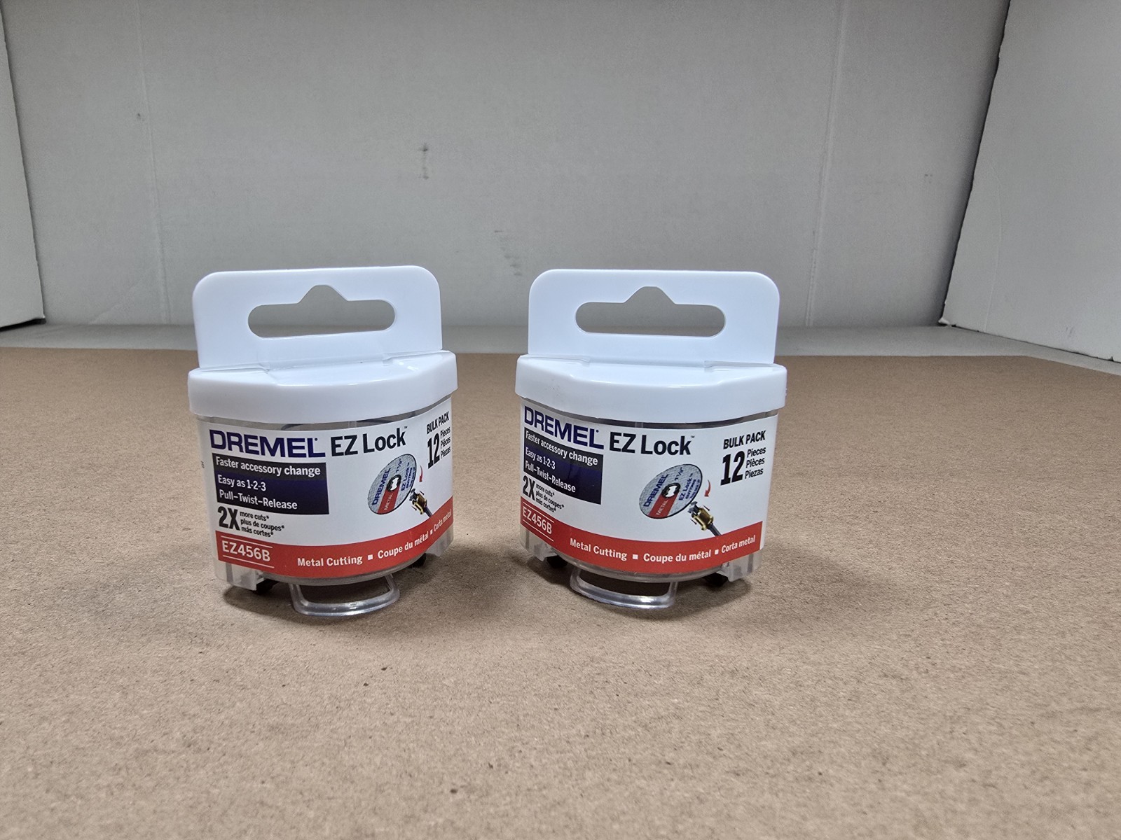 Lot of 2 Dremel Tool EZ Lock EZ456B Bulk 12 Pack Metal Cut-Off Wheels New Sealed