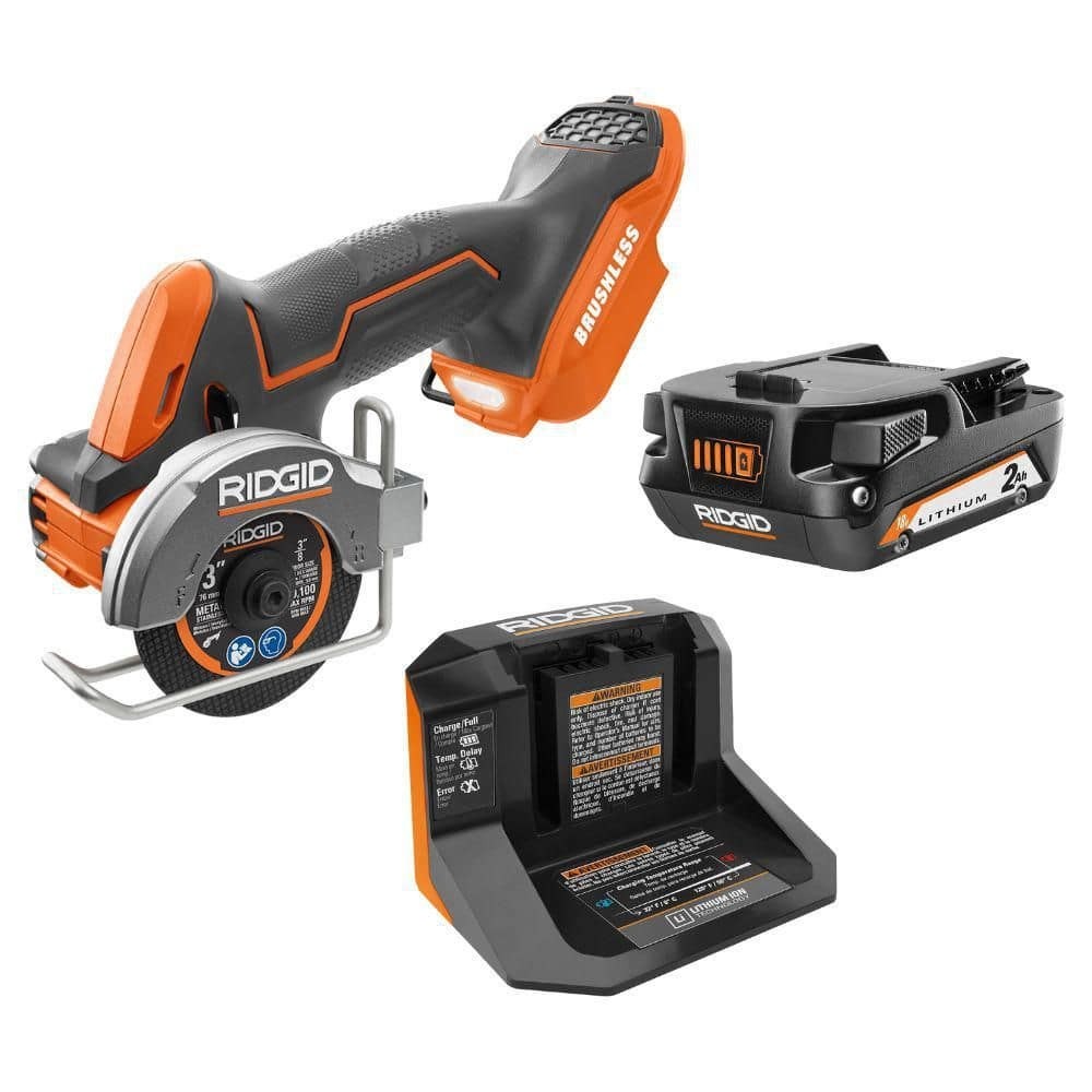 RIDGID 18V Brushless Cordless 3 in. Multi-Material Saw Kit