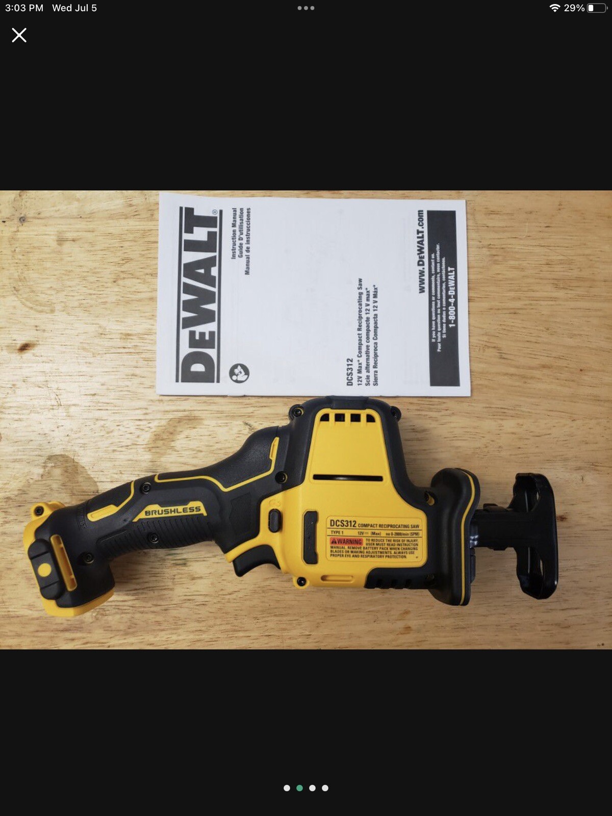 DEWALT XTREME 12v Reciprocating Saw, Drill Driver, Batteries And Charger