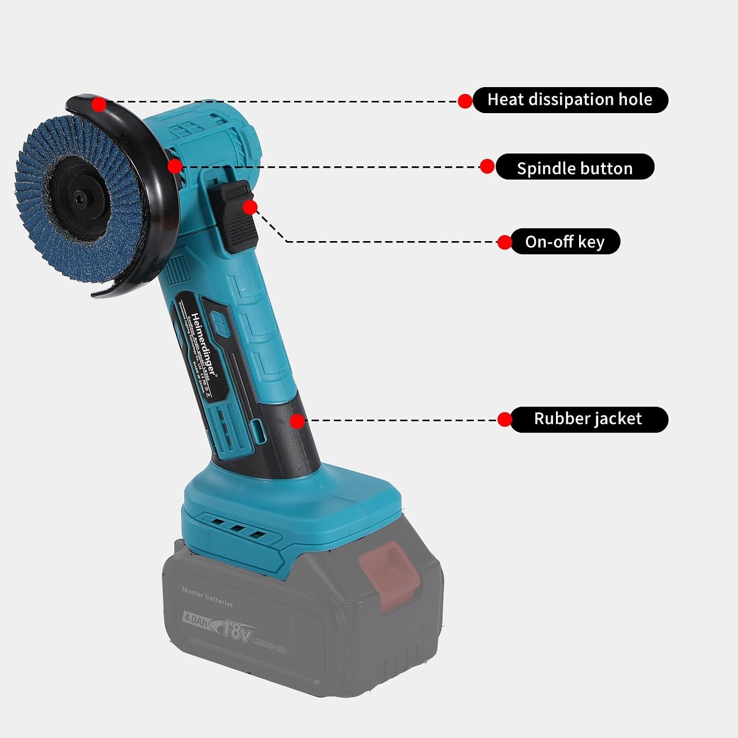 Brushless Mini Grinder Compatible Makita 18V 19500RPM