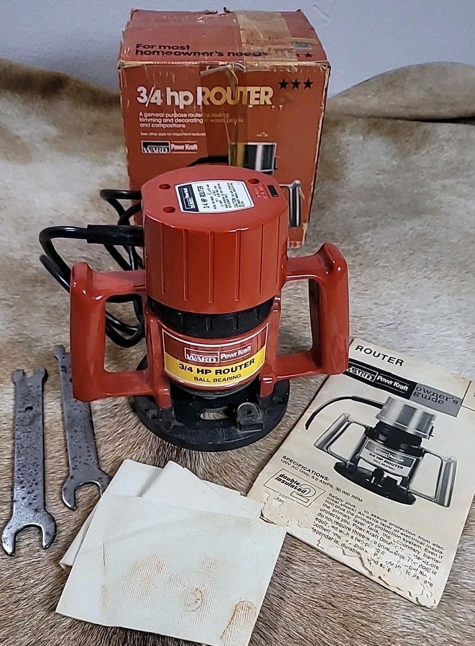 Montgomery Ward PowrKraft XBS-90003A Router & Base 3/4Hp 5 amps 30K RPM