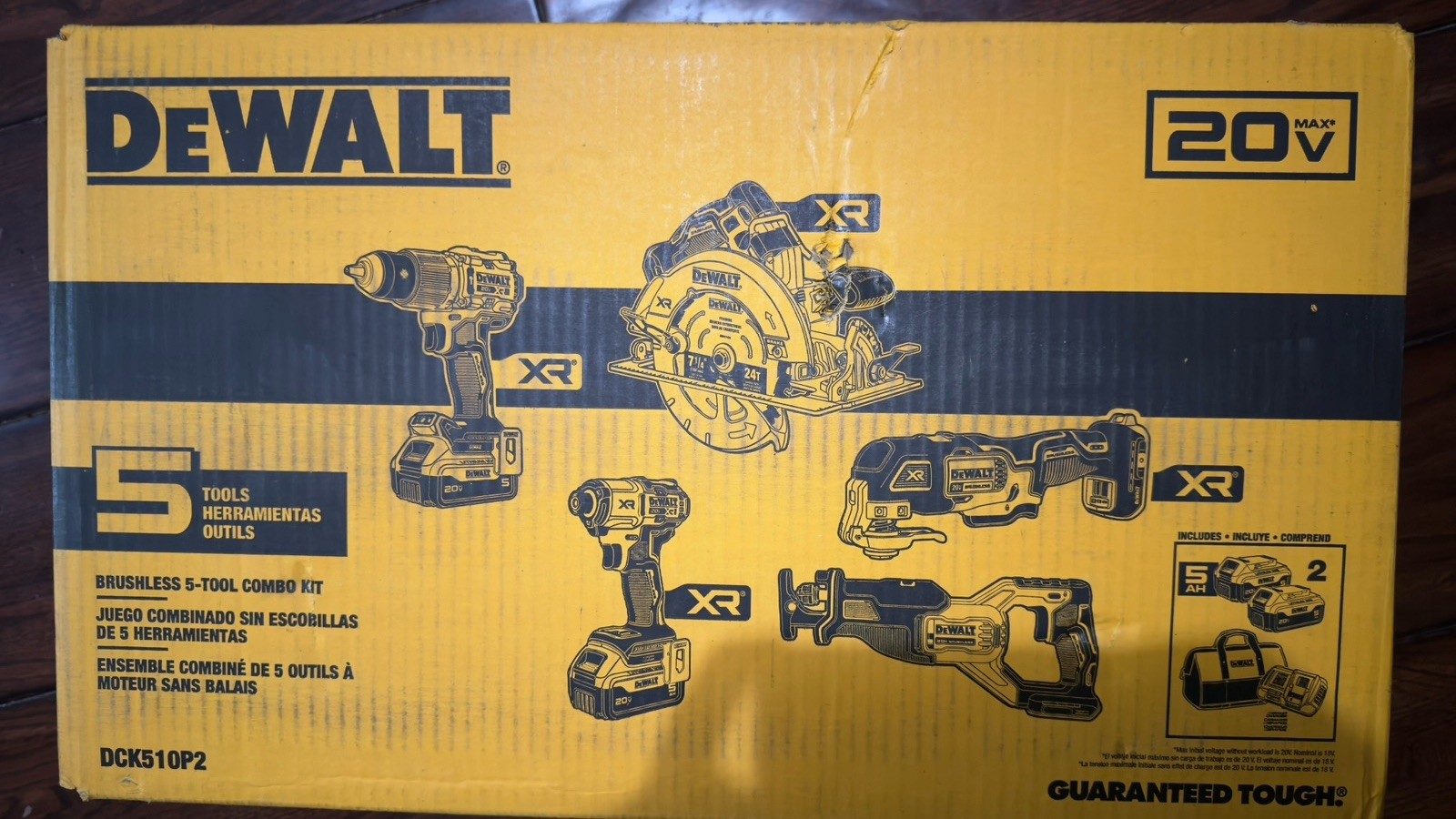 DeWALT DCK530P2 5-Tool Power Tool Combo Kit with 2-Batteries and Charger *NEW*