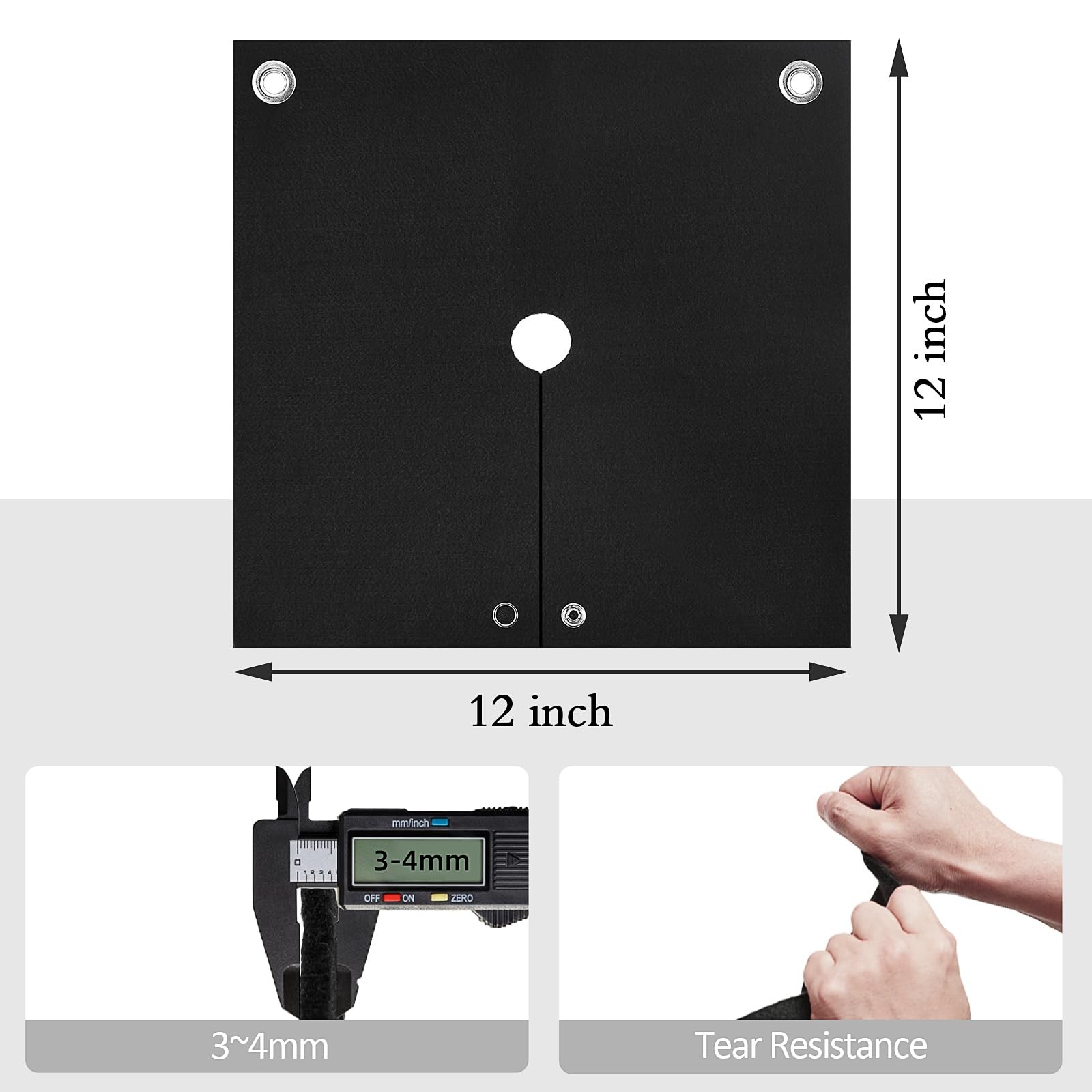 TOHONFOO Welding Mat Fireproof, 1/5in5mm, 12×12 Inch, Black