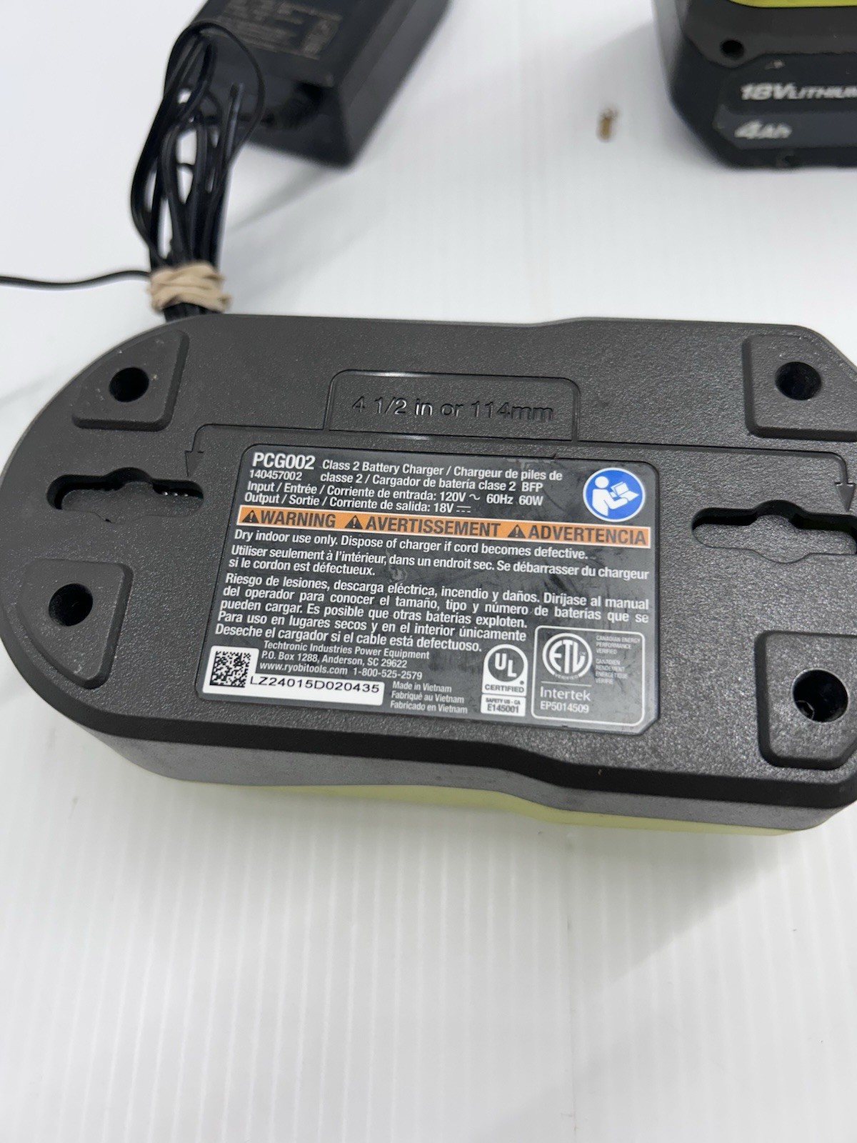 Ryobi One Plus HP Drill Set PSBDD01/PSBID02 W/ Battery & Charger