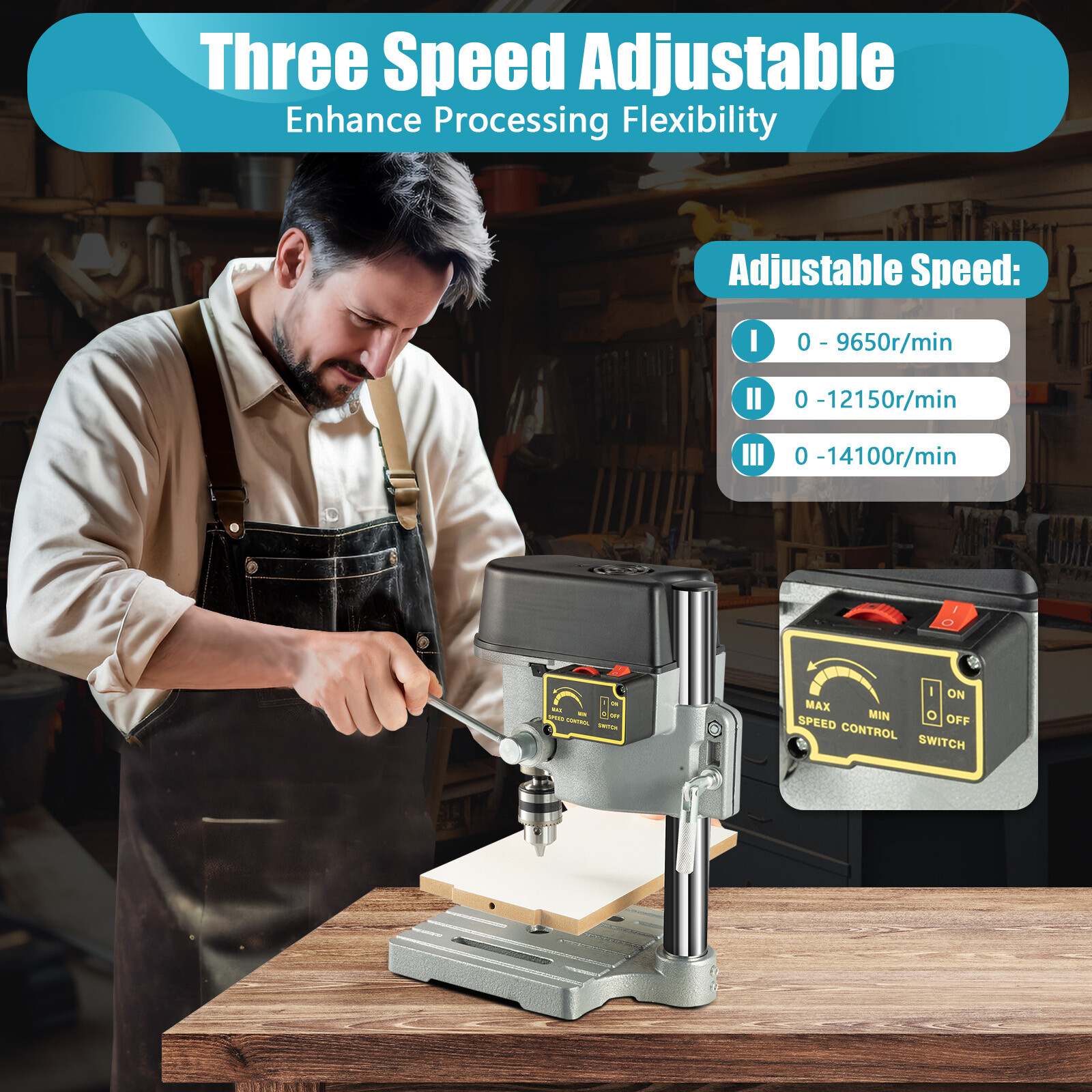 Bench Small Benchtop Drill Press Portable Drill Press Electric Mini Drill Press
