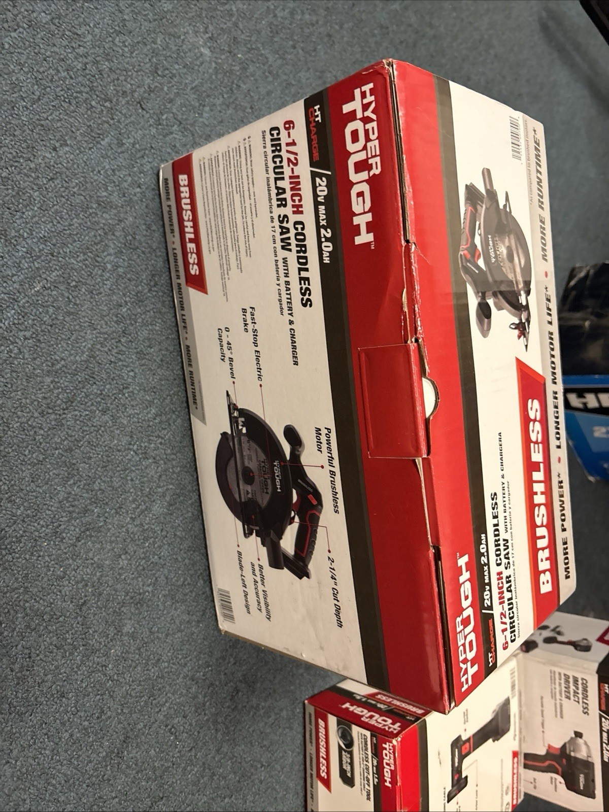 Hyper Tough 41007.2, 6.5&Prime; Cordless Circular Saw w/ Battery and Charger