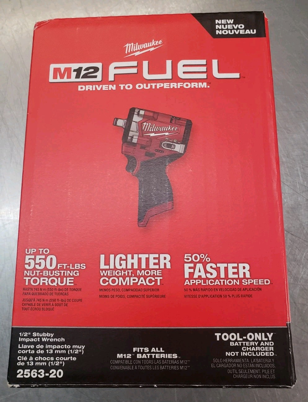 Milwaukee 2563-20 M12 FUEL 12V 1/2&Prime; Stubby Impact Wrench – Bare Tool