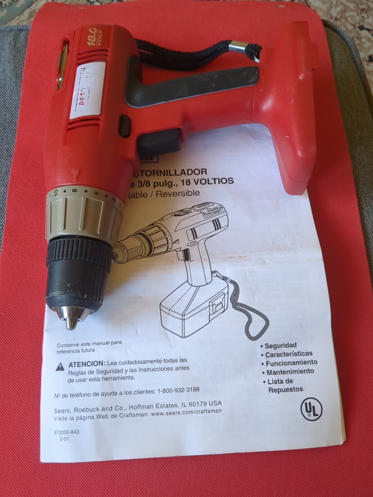 Craftsman (973.113060) 18.0 volt 3/8&Prime; Drill / Driver Cordless Drill Bare Tool