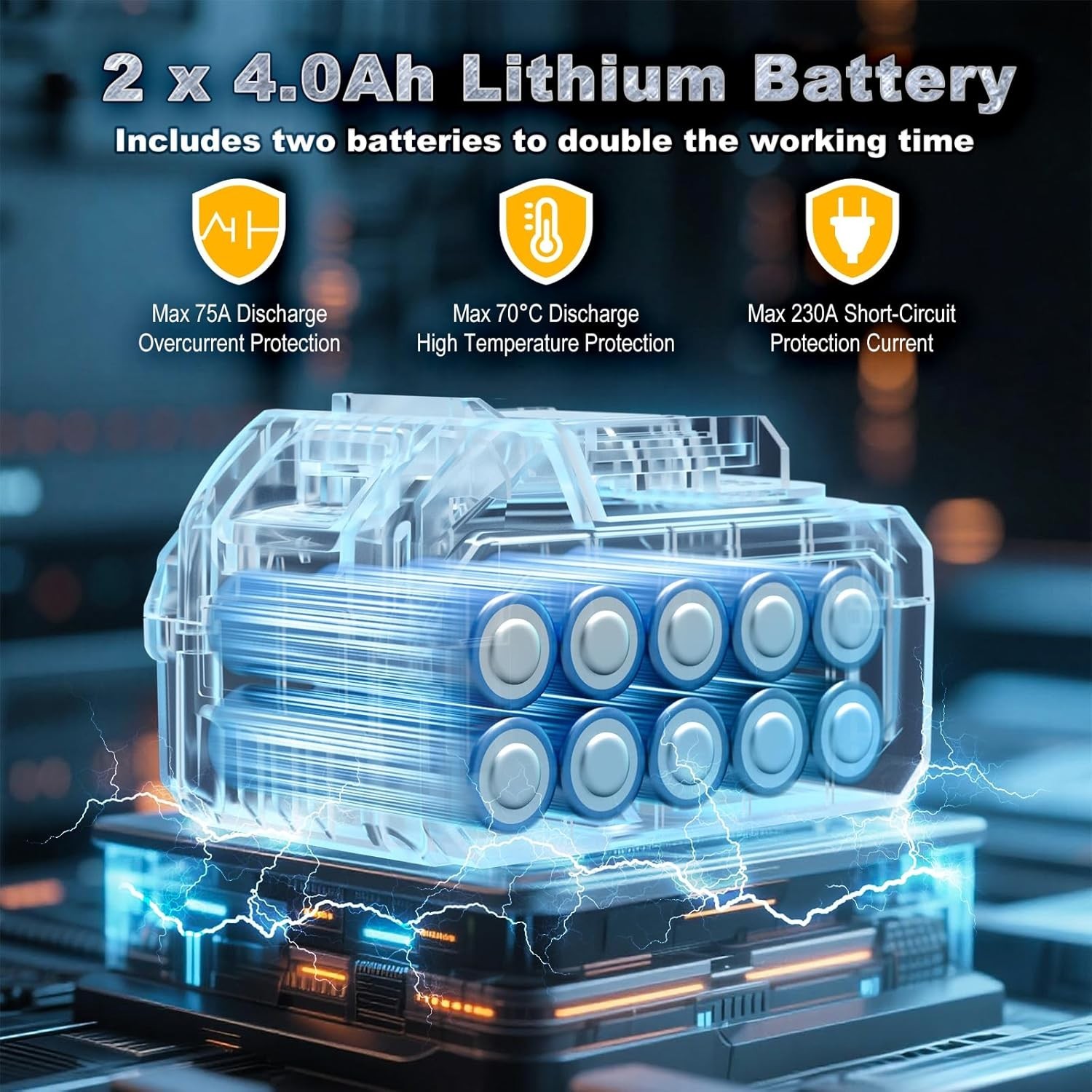 Powerful Brushless Cordless Impact Driver – 2 Batteries & 14 Socket Set