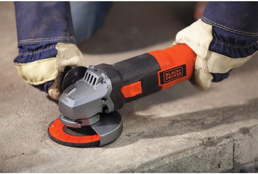 4-1/2-Inch Angle Grinder Tool, 6.5-Amp, 3-Position Handle Corded, Spindle Lock