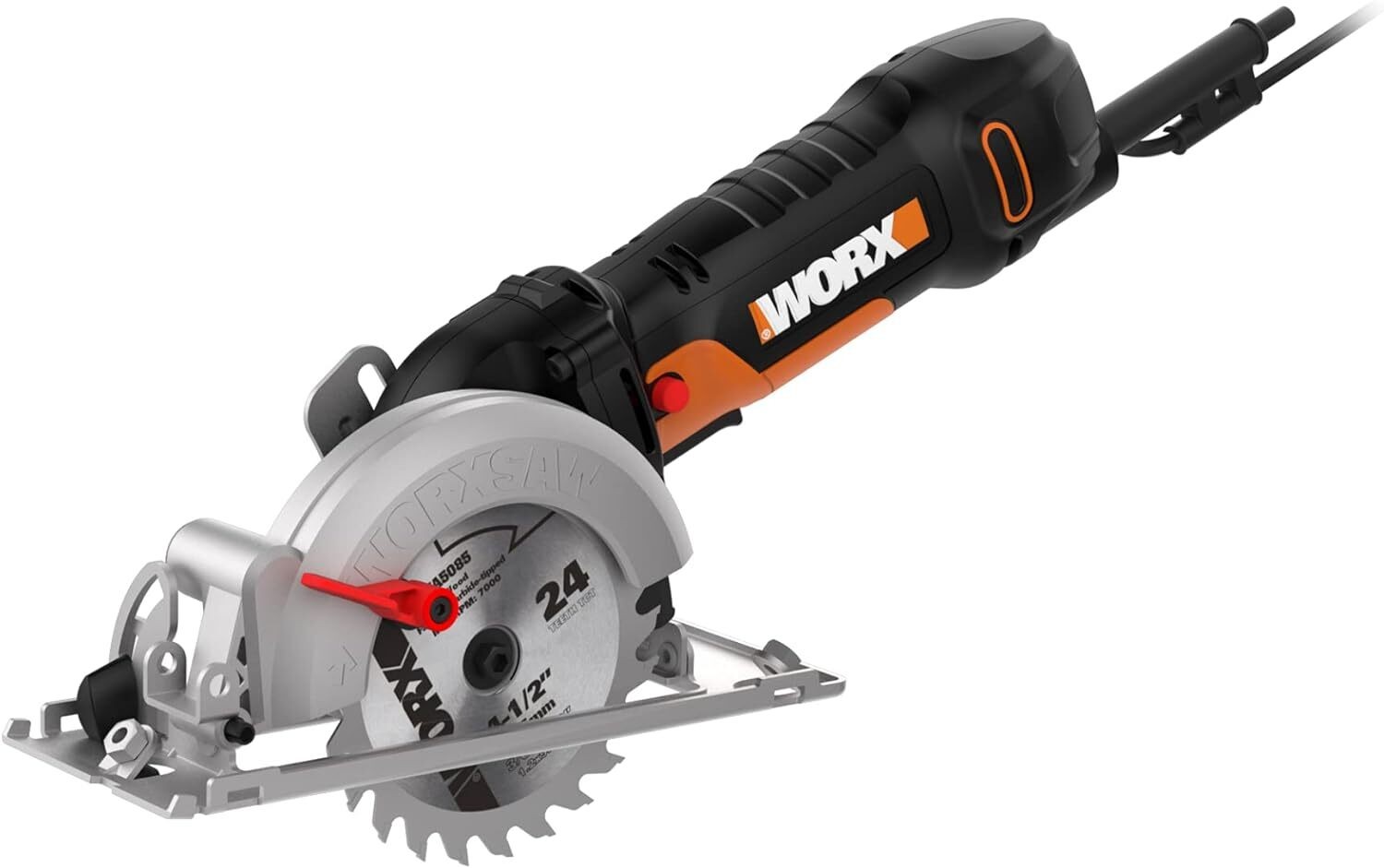 4.5&Prime; Corded Electric Compact Circular Saw One-Hand Operation Depth Adjustments