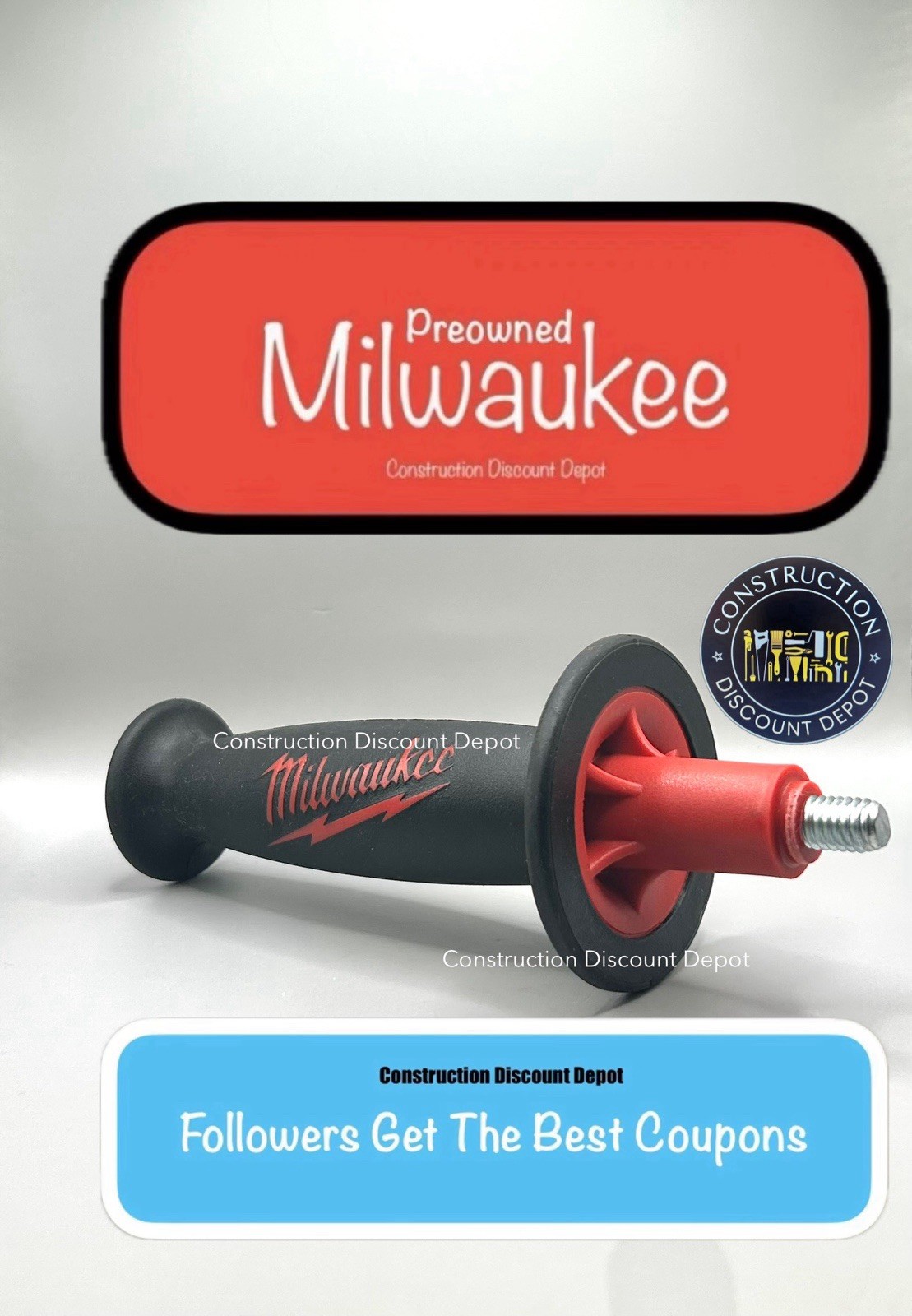 USED OEM Genuine Milwaukee Side Handle 43-62-1266 For Grinder 6088-31 & 6088-30