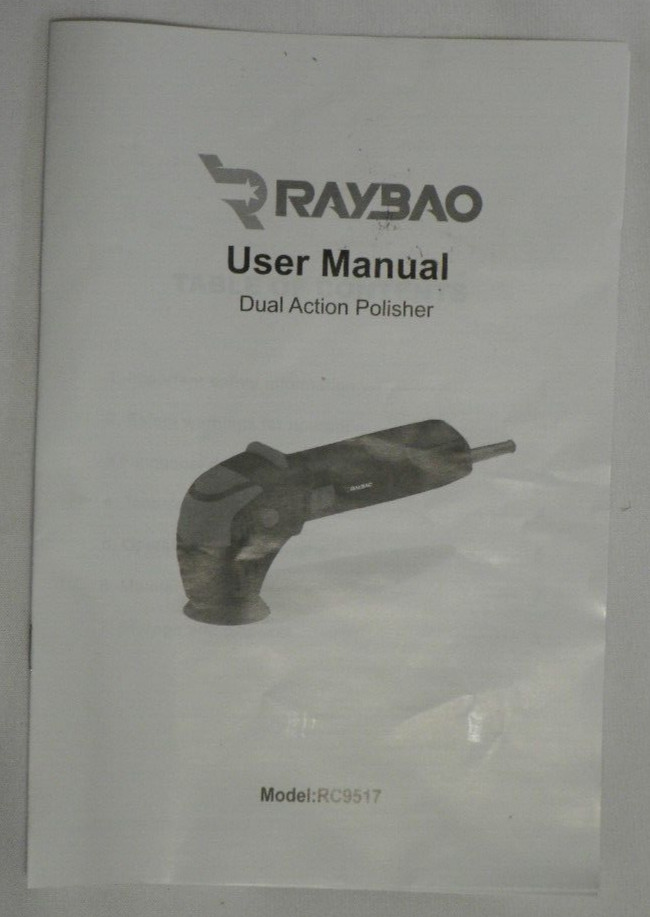 Raybao Buffer Polisher 2000-5500 RPM 120V 60Hz 750W Model RC9517
