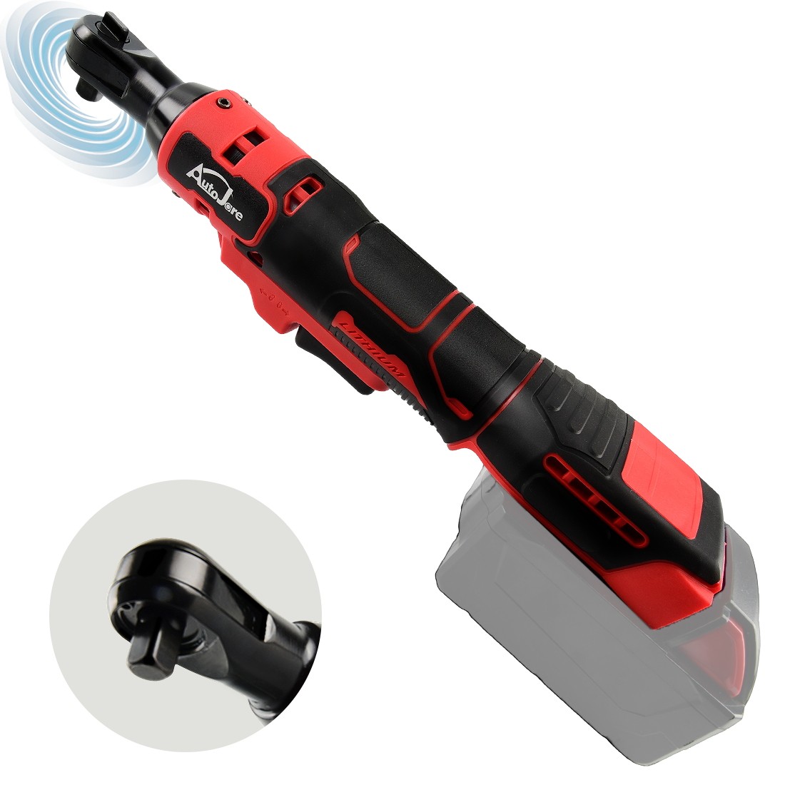 3/8&Prime; Cordless Ratchet Wrench for Milwaukee 18V Battery(Tool Only),65FT-LBS
