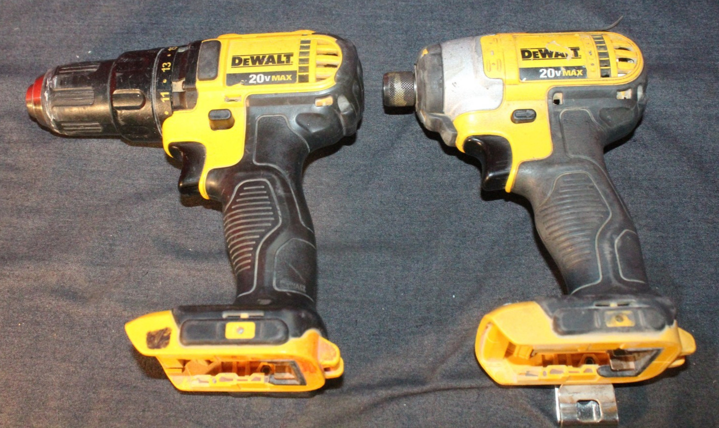 DEWALT DCD780 1/2&Prime; Drill Driver DCF885 1/4&Prime; Impact Drill Lot AO4077924